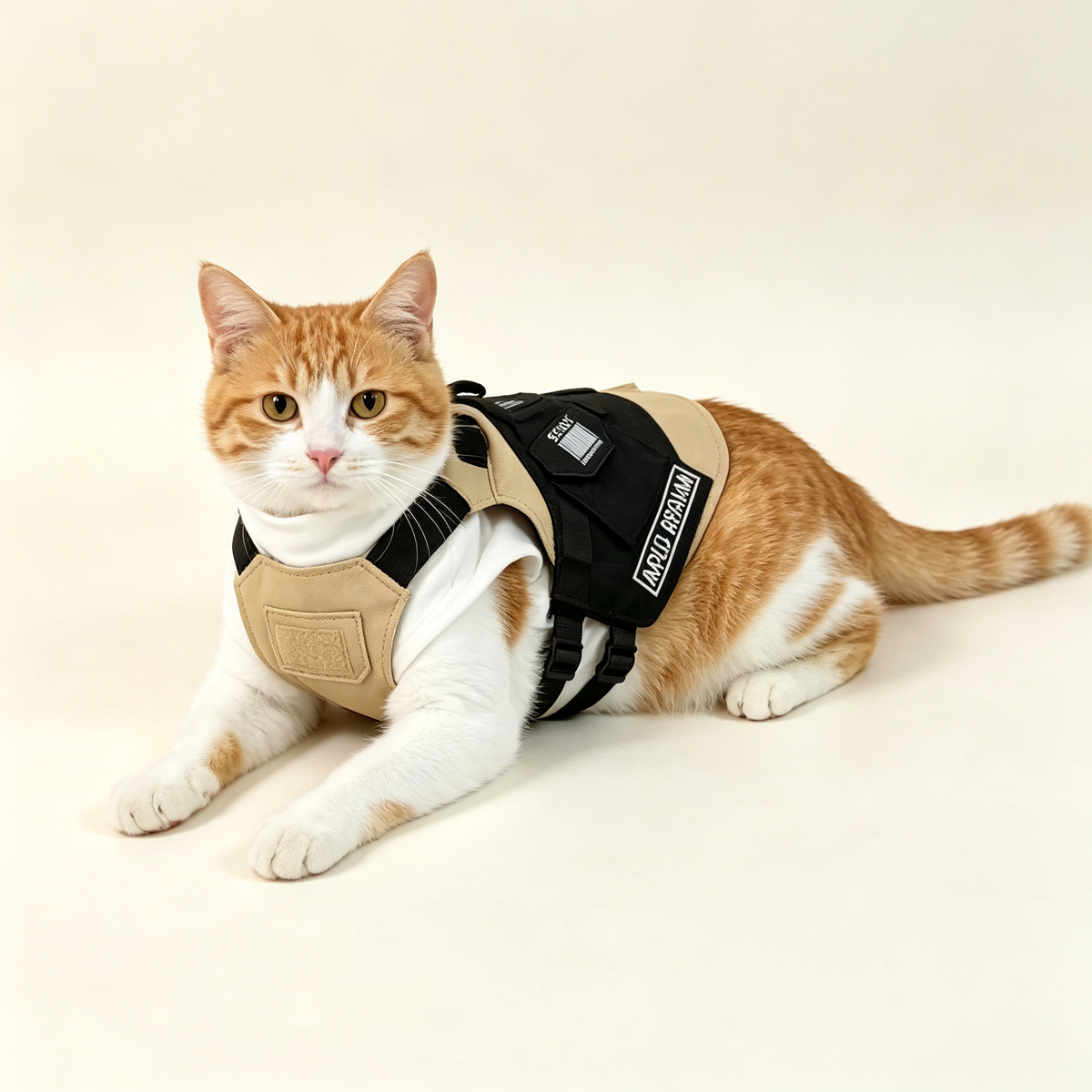 Pet Tactical Vest Harness Sewing Pattern with Video Tutorial | A3 Printable PDF | 7 Sizes S-4XL | Military Style Dog Cat Utility Vest