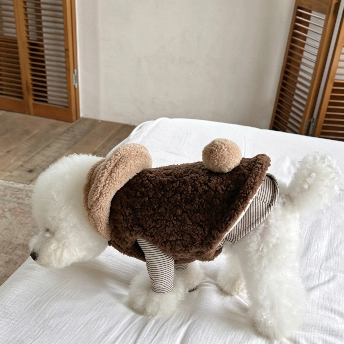 Thick Fleece Lined Pet Winter Vest, Warm Windproof Hooded Coat for Small Medium Dogs & Cats, Cold Weather Pet Outfit Sizes XS-XXL