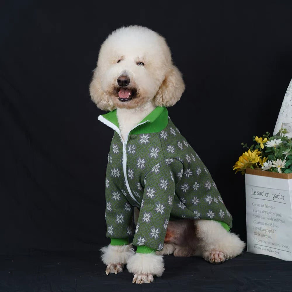 Pet Zip Jacket & Matching Bib PDF Sewing Pattern for Dogs & Cats | 7 Sizes S-4XL, Inch & Pound Size Chart, A3 Printable, Step-by-Step Sewing Tutorial, Fleece Pet Coat Template
