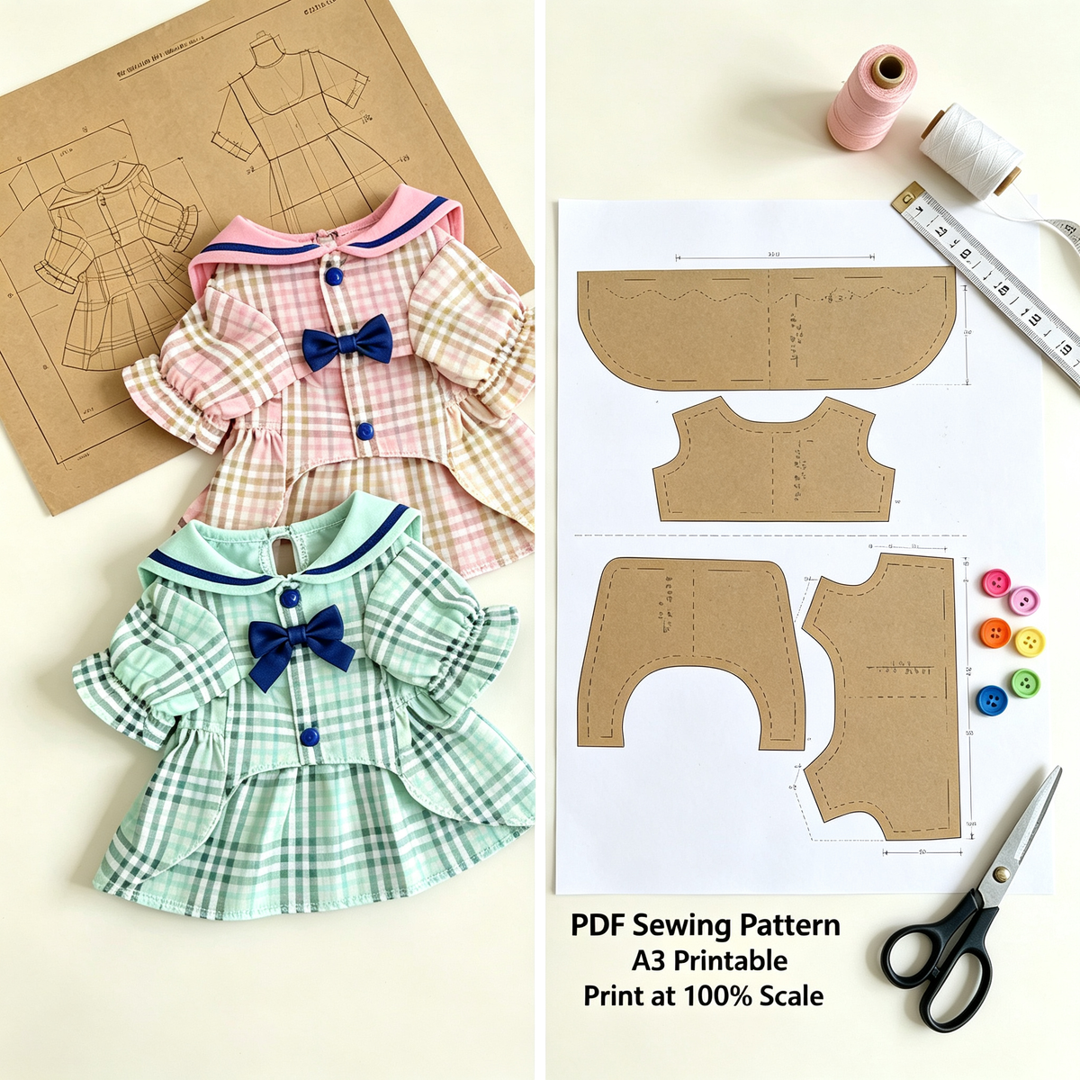 47 Pet Clothes Sewing Patterns Bundle | A3 Printable PDF | Dog & Cat Apparel Collection with Step-by-Step Video Tutorials | Lifetime Free Updates | Instant Digital Download