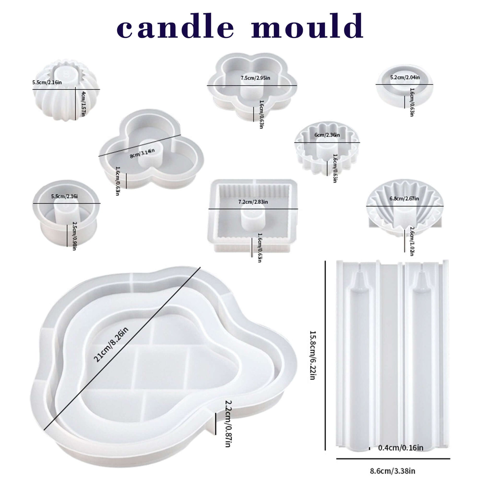 DIY-Building Blocks Tower【candle mould】_size