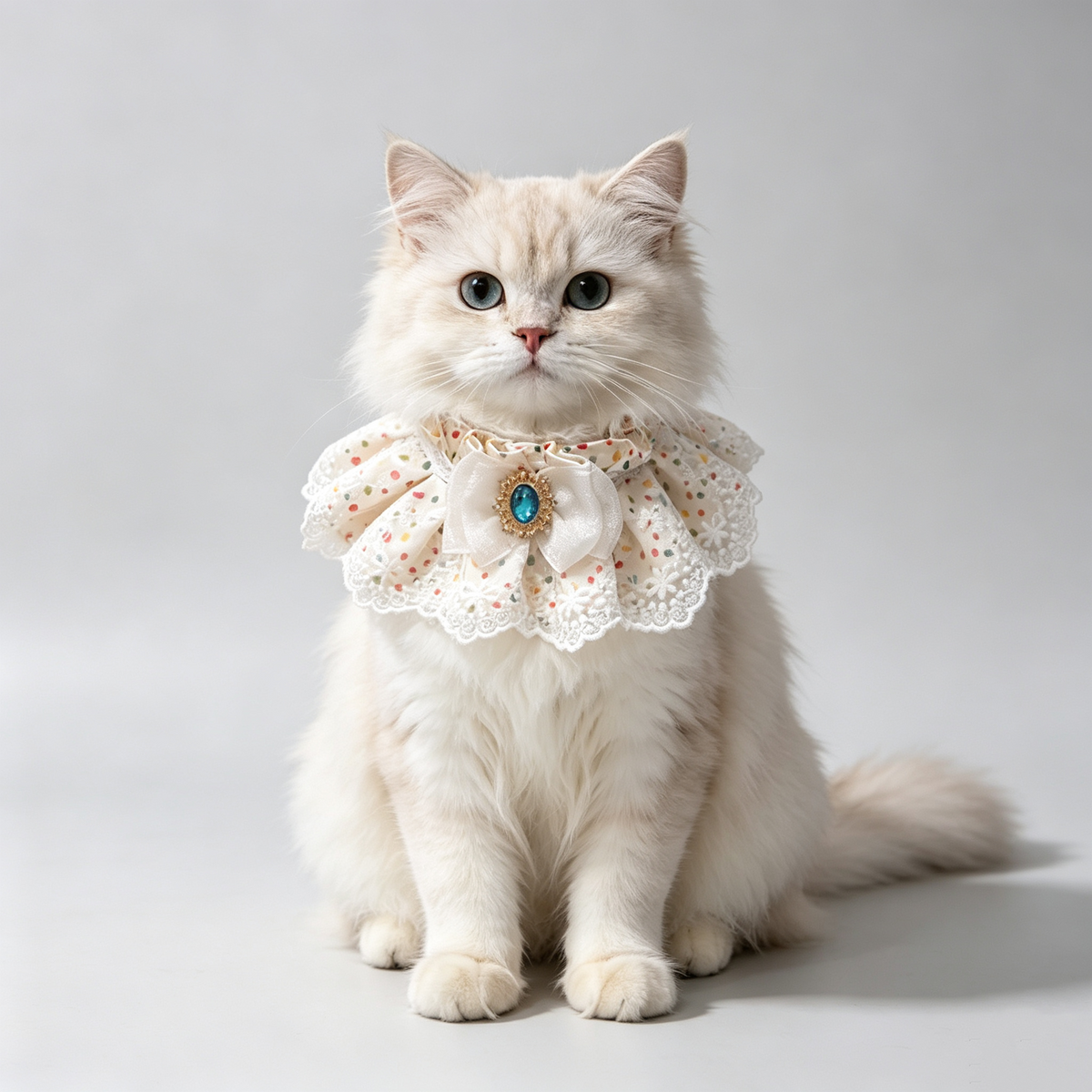 Lace Pet Bandana Collar, Princess Style Rhinestone Neck Scarf, Cute Decorative Pet Bib for Cats, Small Dogs, Puppies and Rabbits