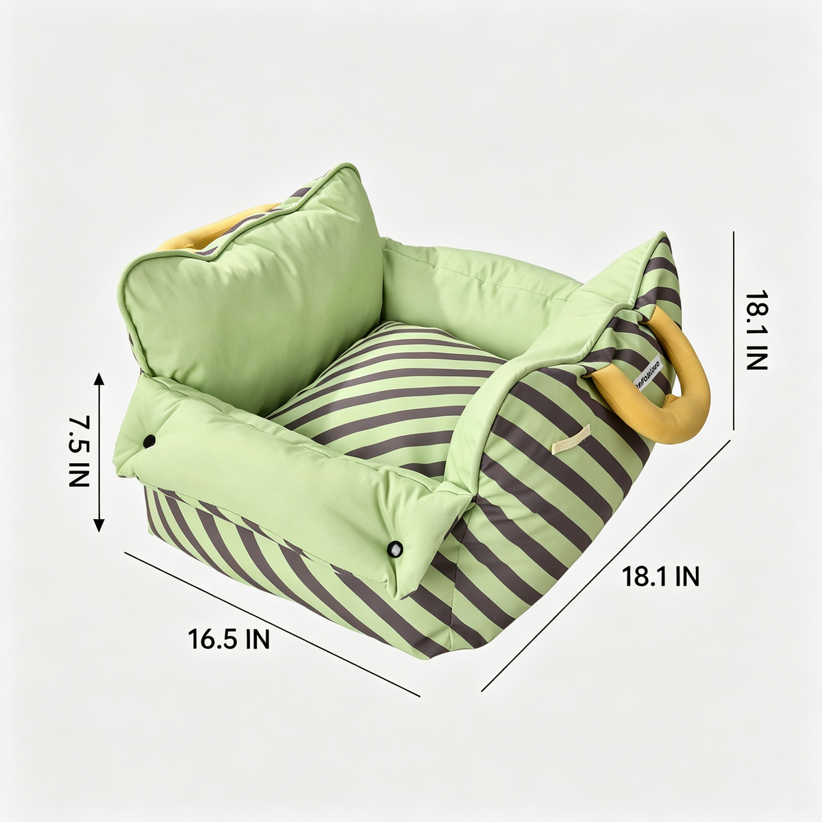 Fully Removable Washable Striped Pet Sofa Bed | Portable Soft Couch for Small Dogs & Cats