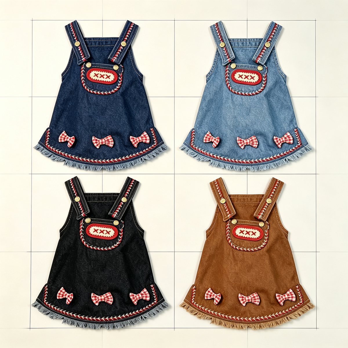 Denim Overall Dress Sewing Pattern with Step-by-Step Video Tutorial | A3 Printable | 7 Sizes (S-4XL) | Pet Cat & Dog Digital PDF