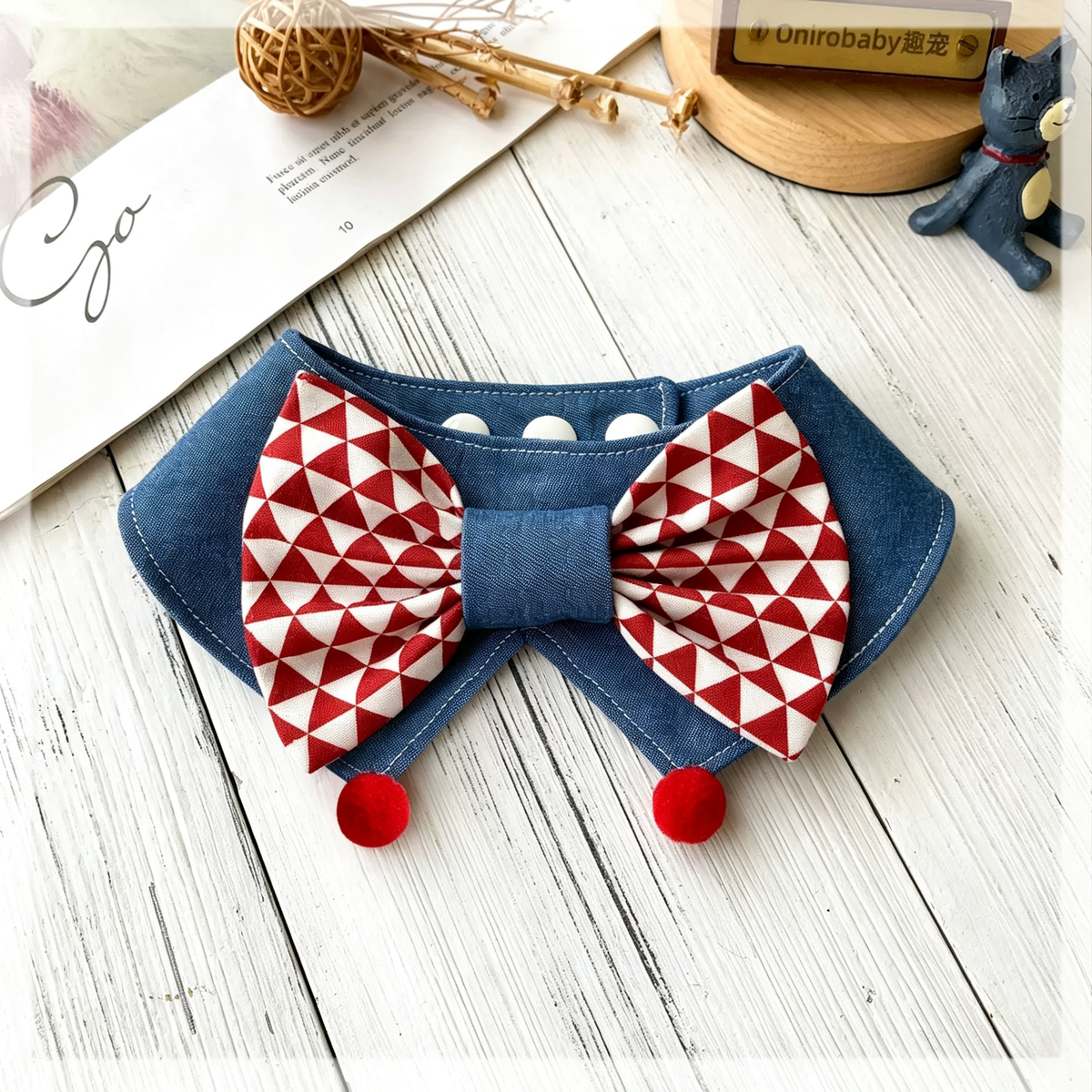 Pet Bow Tie Collar Sewing Pattern PDF | XS-XL Sizes, DIY Dog & Cat Bandana Bib Sewing Template, Instant Download**