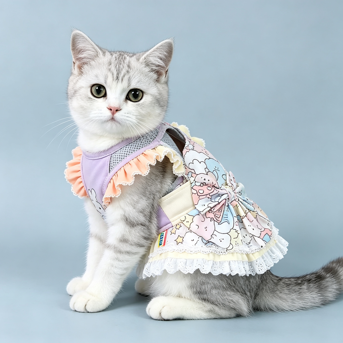 Pet Princess Bow Harness Dress Sewing Pattern + Video Tutorial | S-4XL | A3 Printable PDF for Dogs & Cats