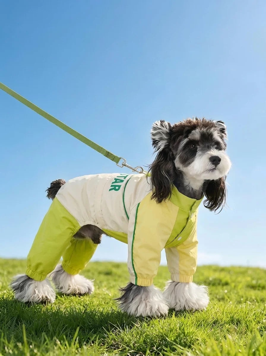 Dog Cat Full-Body Raincoat Onesie Sewing Pattern with Video Tutorial | A3 Printable | 7 Sizes (S-4XL) | Pet Waterproof Jumpsuit Digital PDF