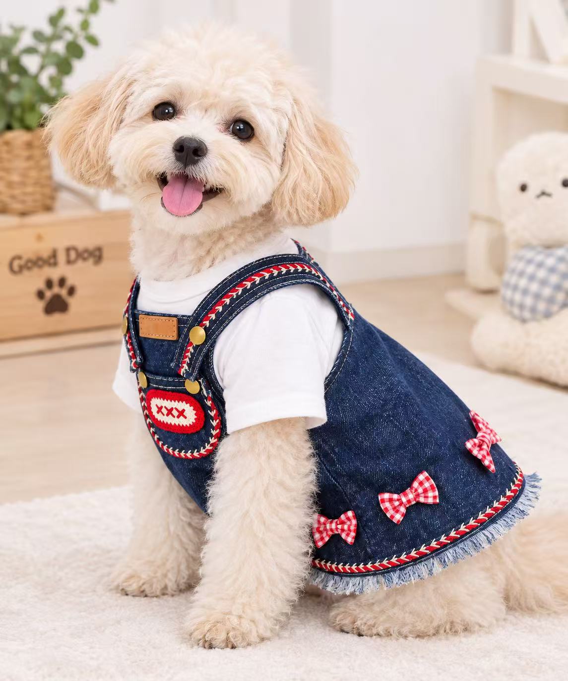 Denim Overall Dress Sewing Pattern with Step-by-Step Video Tutorial | A3 Printable | 7 Sizes (S-4XL) | Pet Cat & Dog Digital PDF