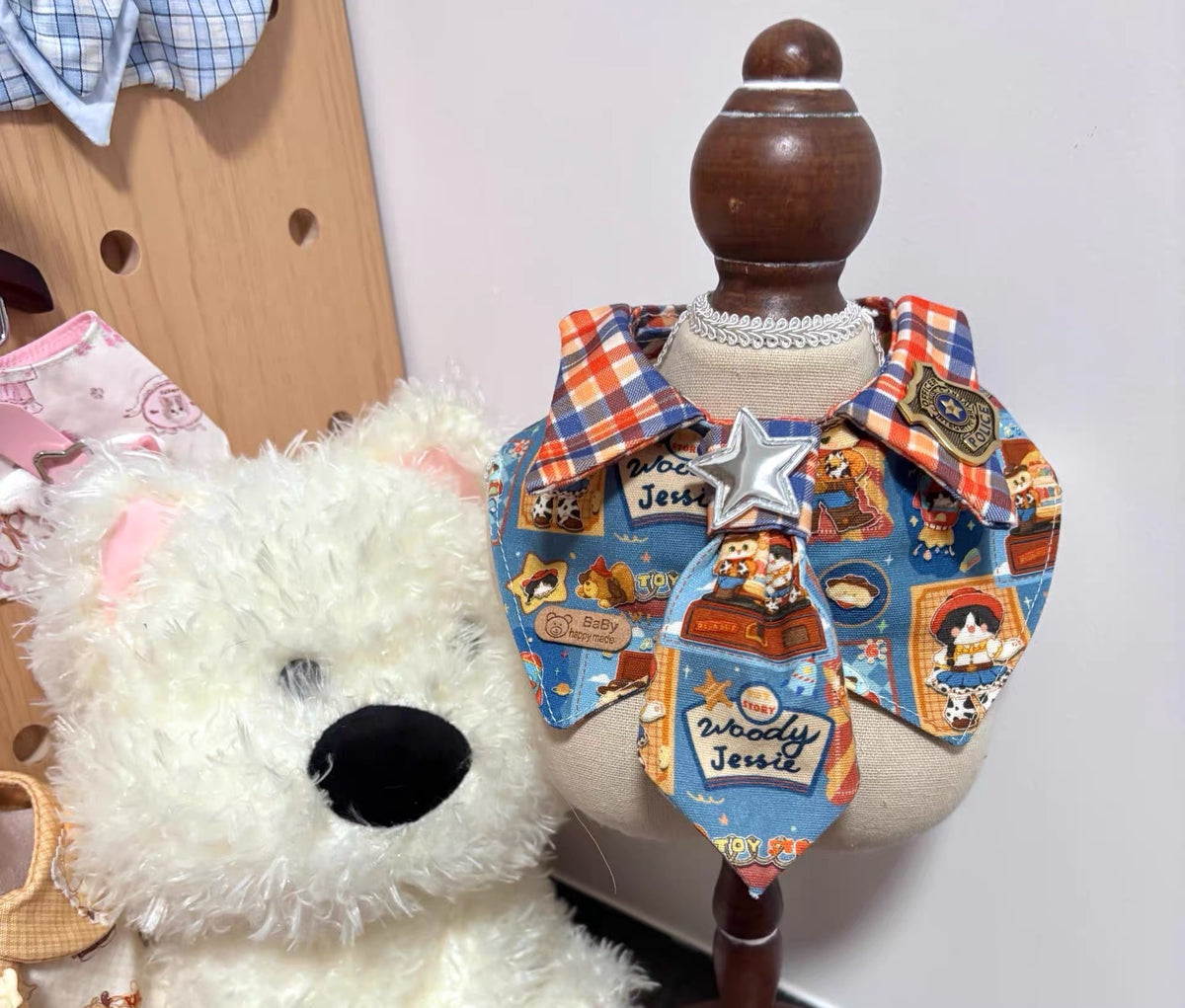 Shirt Collar Necktie Dog Bandana Sewing Pattern PDF | Formal Preppy Pet Bib | Sizes S–L