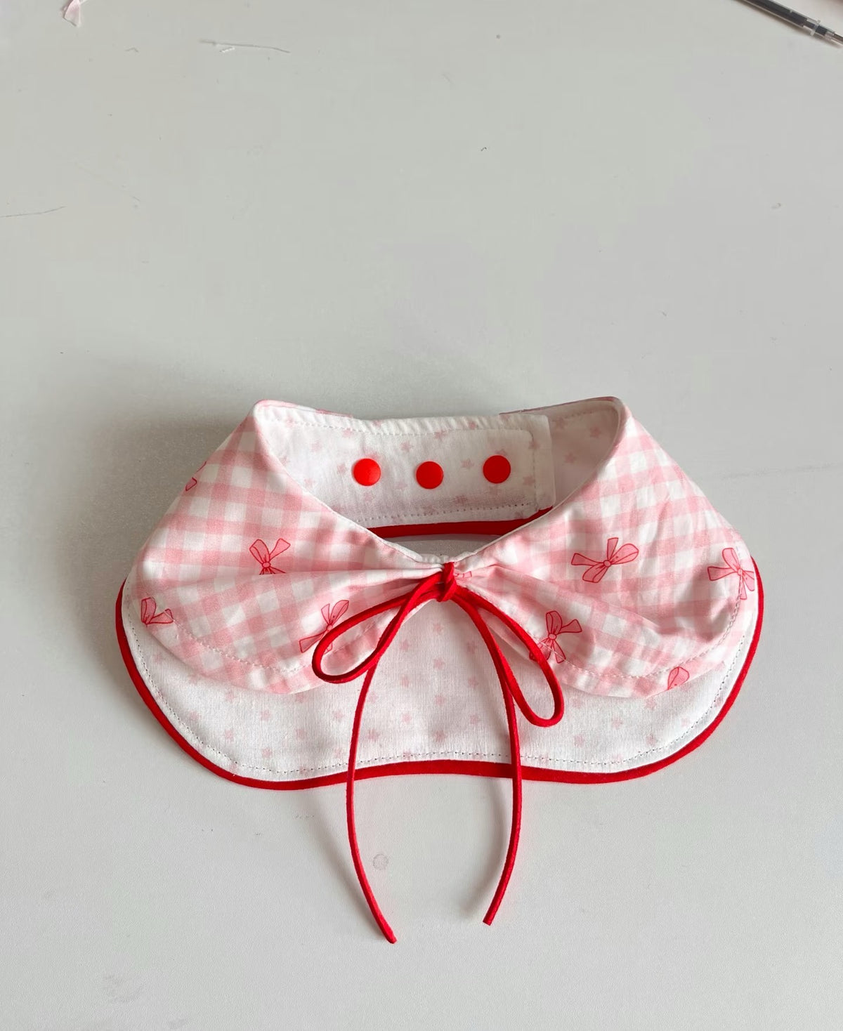 Sweet Double Bow Dog Bandana Pattern PDF | Ruffled Layered Pet Bib with Snap Straps | Instant Download