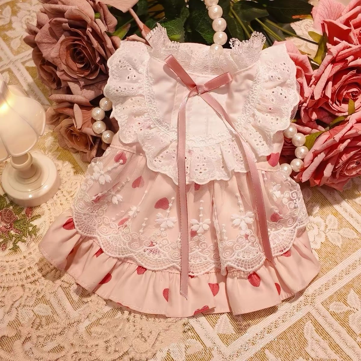 Pet Princess Dress & Bib PDF Sewing Pattern for Dogs & Cats | 7 Sizes S-4XL, Inch & Pound Size Chart, A3 Printable, Step-by-Step Sewing Tutorial, Lace Ruffle Pet Outfit Template