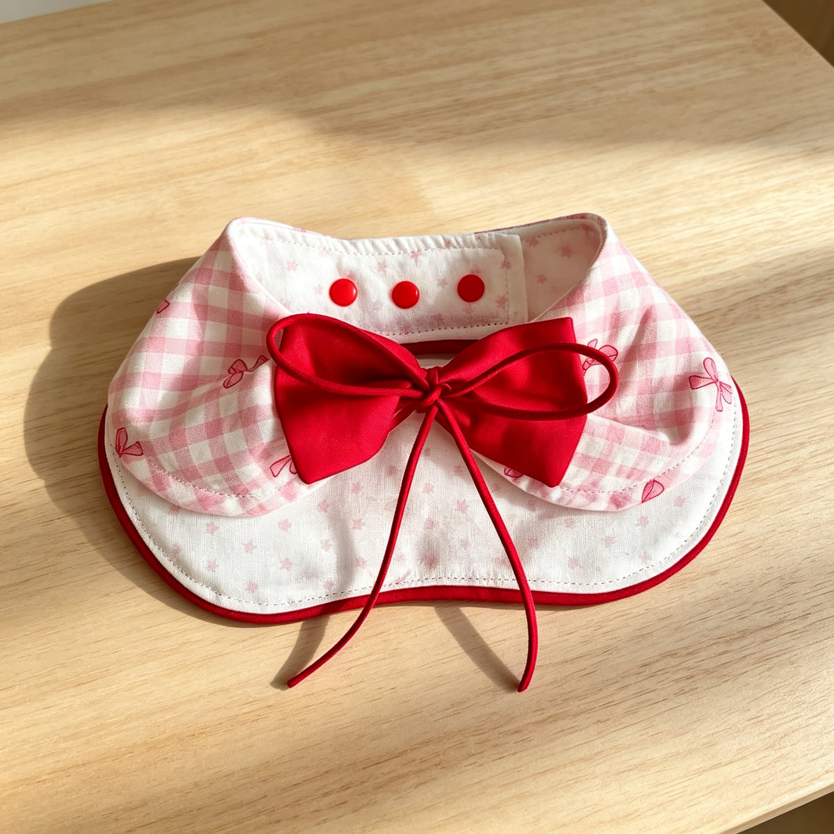 Sweet Double Bow Dog Bandana Pattern PDF | Ruffled Layered Pet Bib with Snap Straps | Instant Download