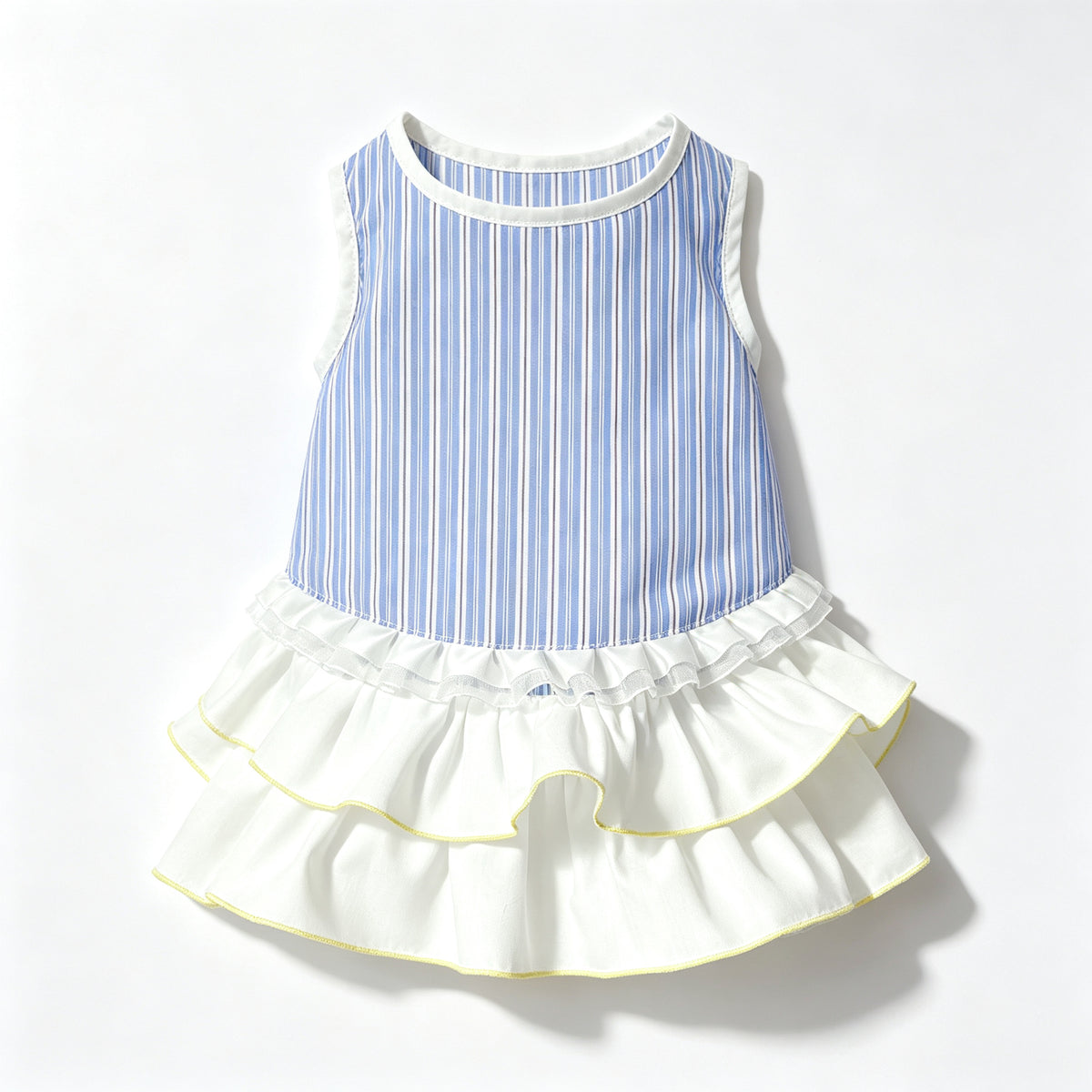 Striped Ruffle Pet Dress Sewing Pattern PDF | Dog Dress with Layered Ruffle Skirt | Sizes XS to 5XL | Fits Chest 12.5"–35.5" | A4 Printable | Printable Instant Download
