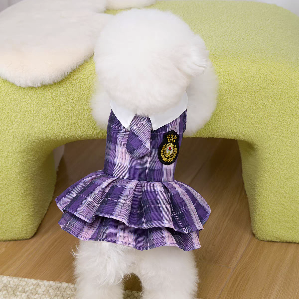 Pet Japanese Preppy School Pleated Dress Sewing Pattern | 13 Sizes XS-9XL, A4 Printable PDF + PLT File, Step-by-Step Sewing Tutorial