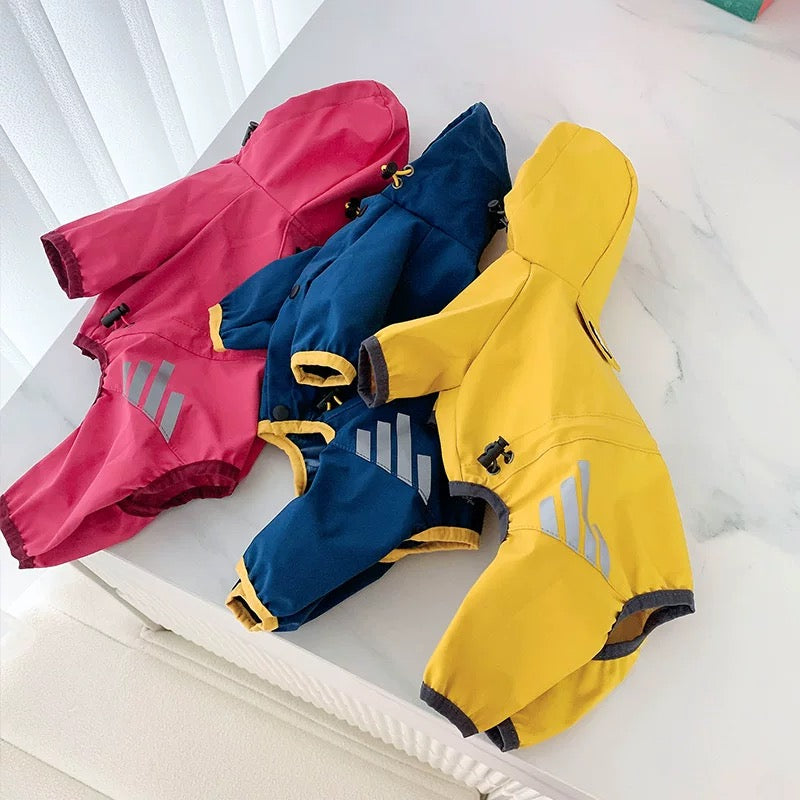 Dog Cat Full-Body Raincoat Onesie Sewing Pattern with Video Tutorial | A3 Printable | 7 Sizes (S-4XL) | Pet Waterproof Jumpsuit Digital PDF