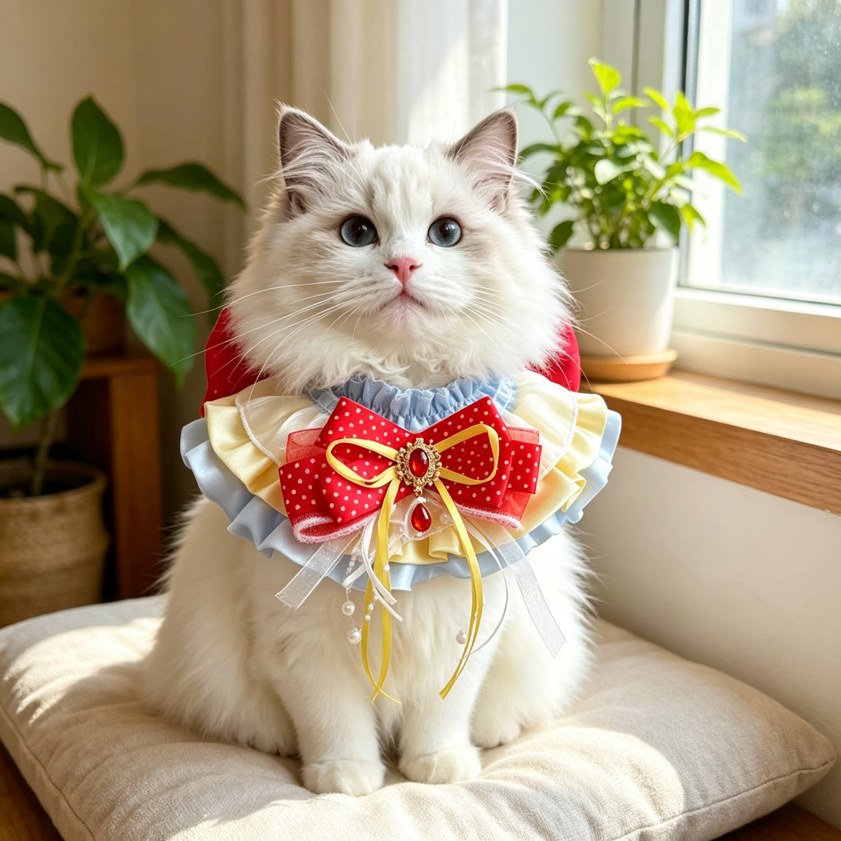 Cute Lace Stretch Pet Bib – Princess Neckerchief for Small Dogs & Cats