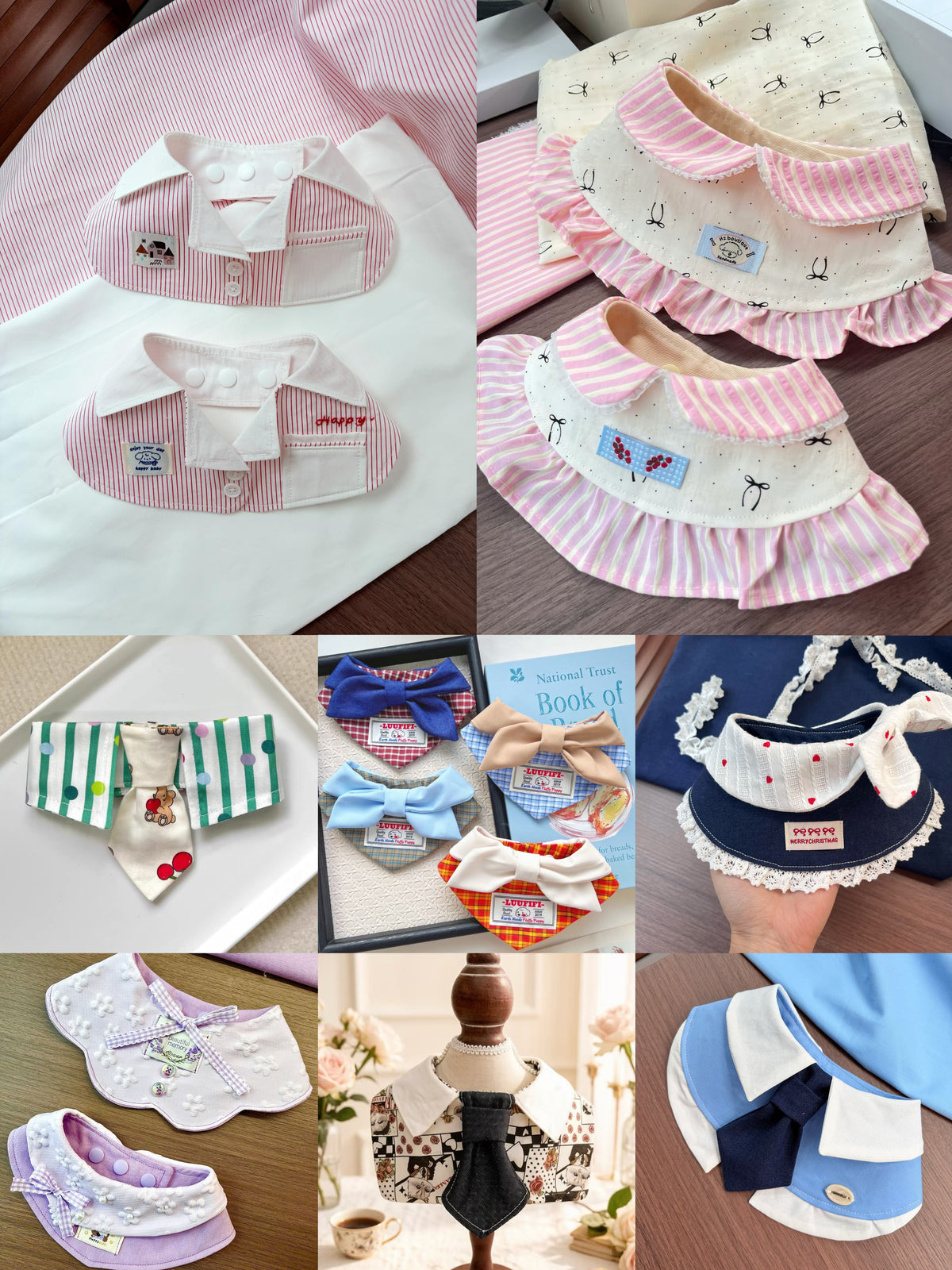 37 Dog Cat Bandana Sewing Patterns PDF Bundle | Collar Bow Tie Ruffle Sailor Styles | Print at Home | Digital Download